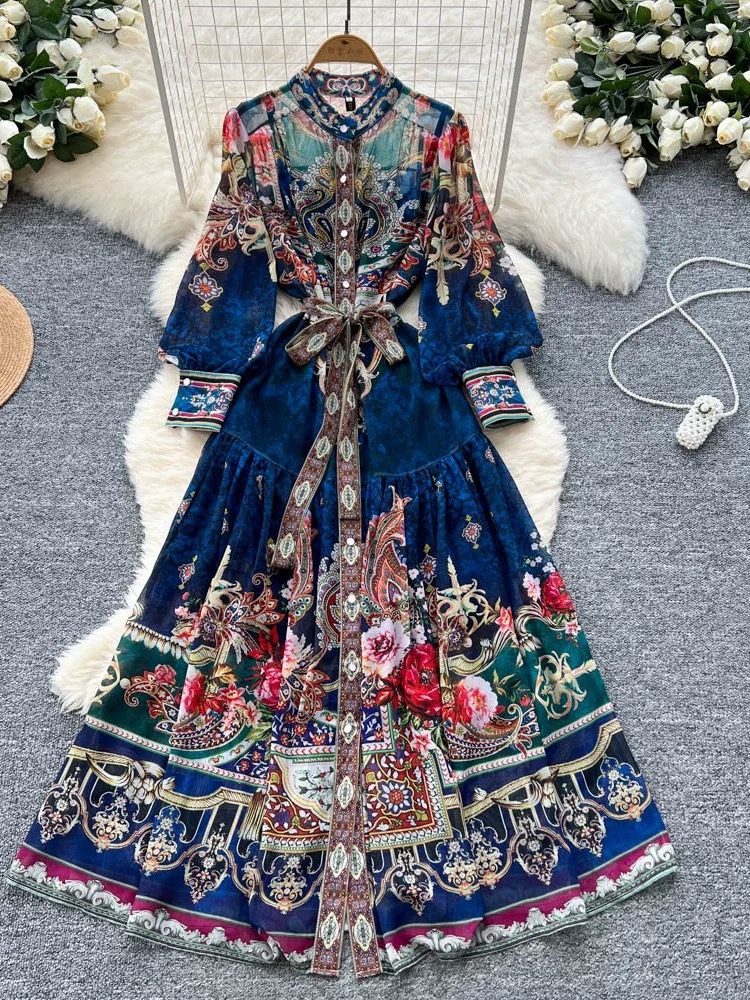 Let’s part ways floral print dress ED147 images